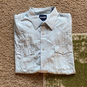 Wrangler Light Blue Pearl Snap